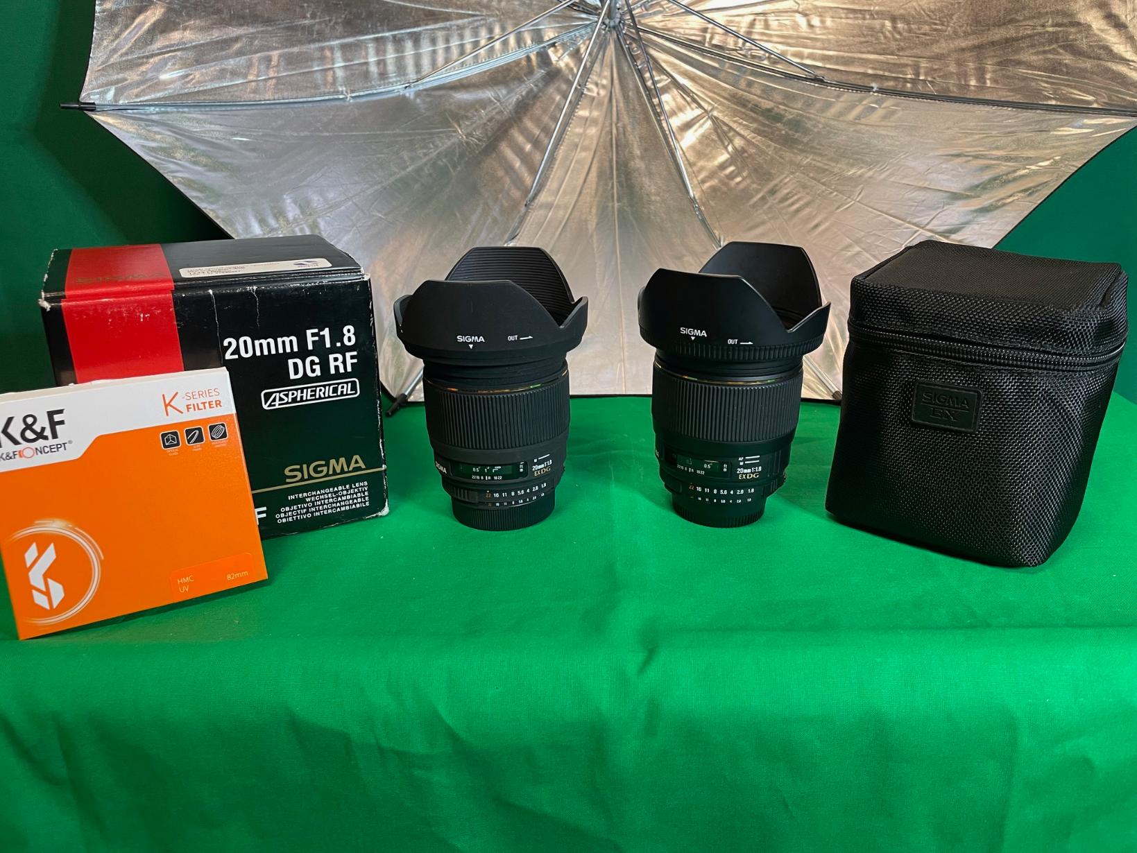 Sigma 20mm f 1,8 DG RF m/nytt UV filter